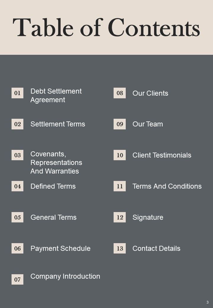 Loan Settlement Agreement Example Document Report Doc Pdf Ppt