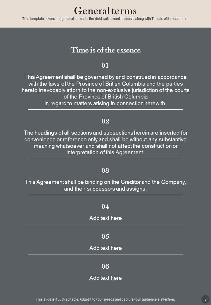 Loan Settlement Agreement Example Document Report Doc Pdf Ppt