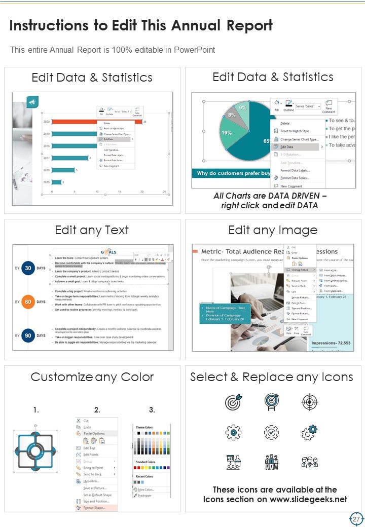 Long And Short Term Goal Yearly Report Overview Example One Pager Documents