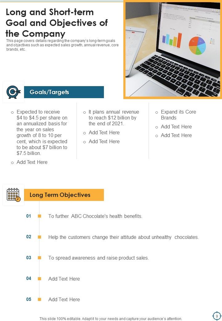 Long And Short Term Goal Yearly Report Overview Example One Pager Documents