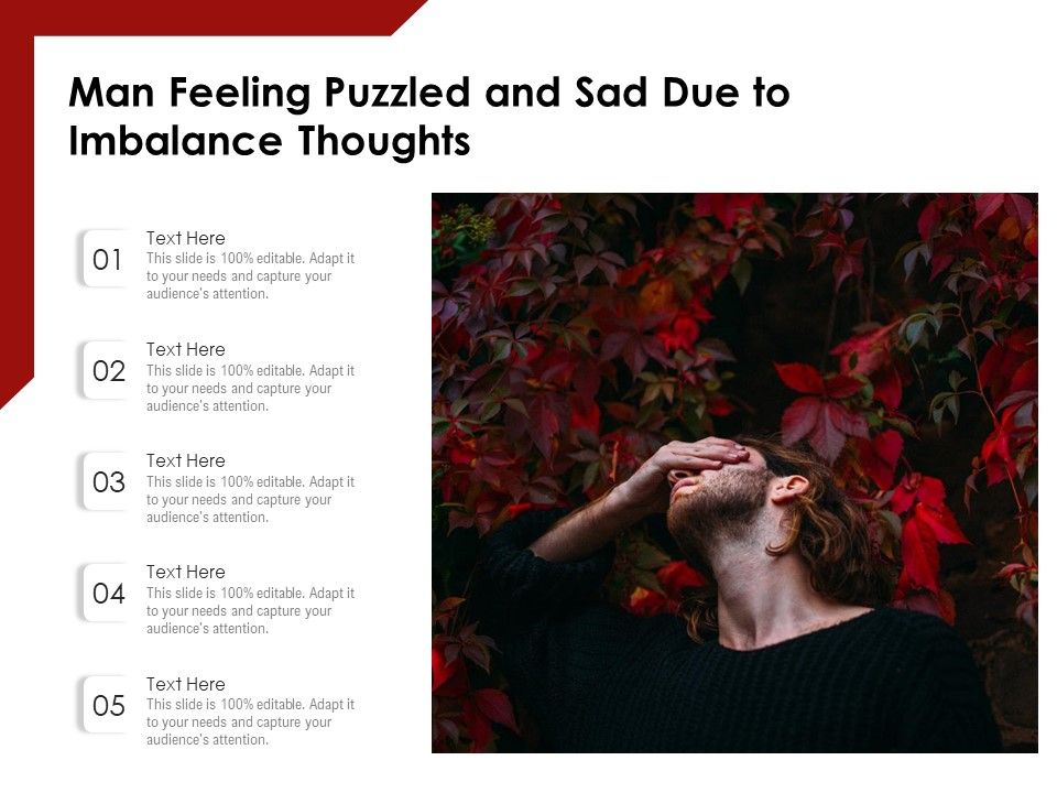 Man_Feeling_Puzzled_And_Sad_Due_To_Imbalance_Thoughts_Ppt_PowerPoint_Presentation_File_Summary_PDF_Slide_1.jpg