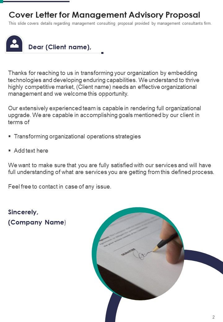 Management Advisory Proposal Example Document Report Doc Pdf Ppt