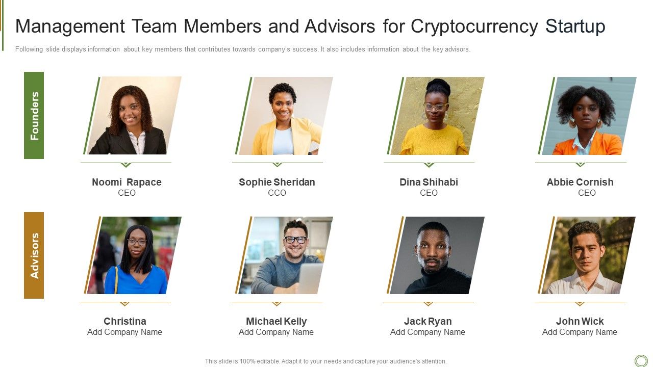 Management_Team_Members_And_Advisors_For_Cryptocurrency_Startup_Information_PDF_Slide_1.jpg