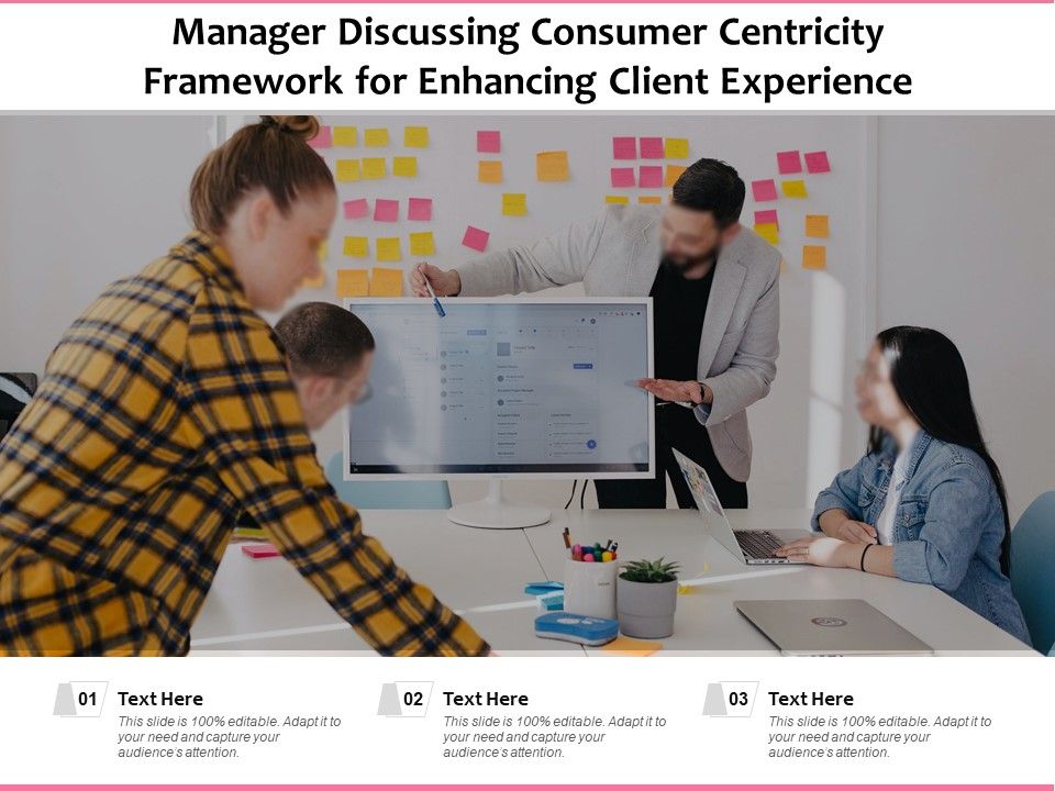 Manager_Discussing_Consumer_Centricity_Framework_For_Enhancing_Client_Experience_Ppt_PowerPoint_Presentation_File_Visuals_PDF_Slide_1.jpg