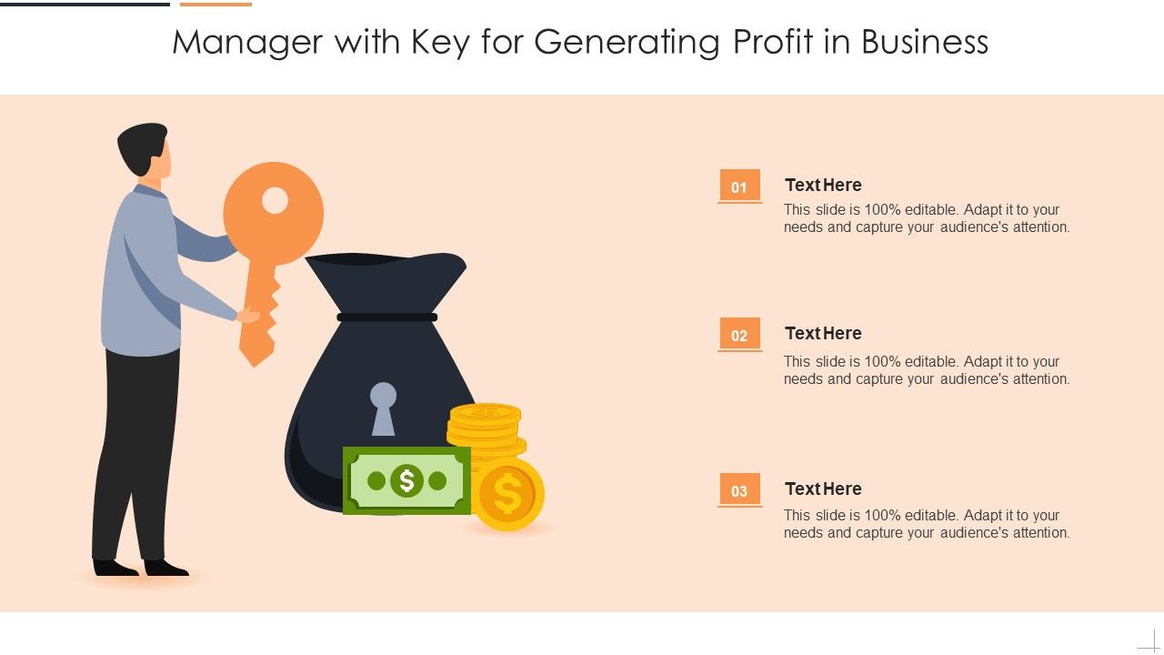 Manager_With_Key_For_Generating_Profit_In_Business_Graphics_PDF_Slide_1.jpg