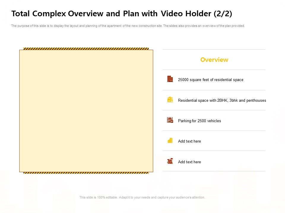 Managing_Construction_Work_Total_Complex_Overview_And_Plan_With_Video_Holder_Overview_And_Plan_Sample_PDF_Slide_1.jpg