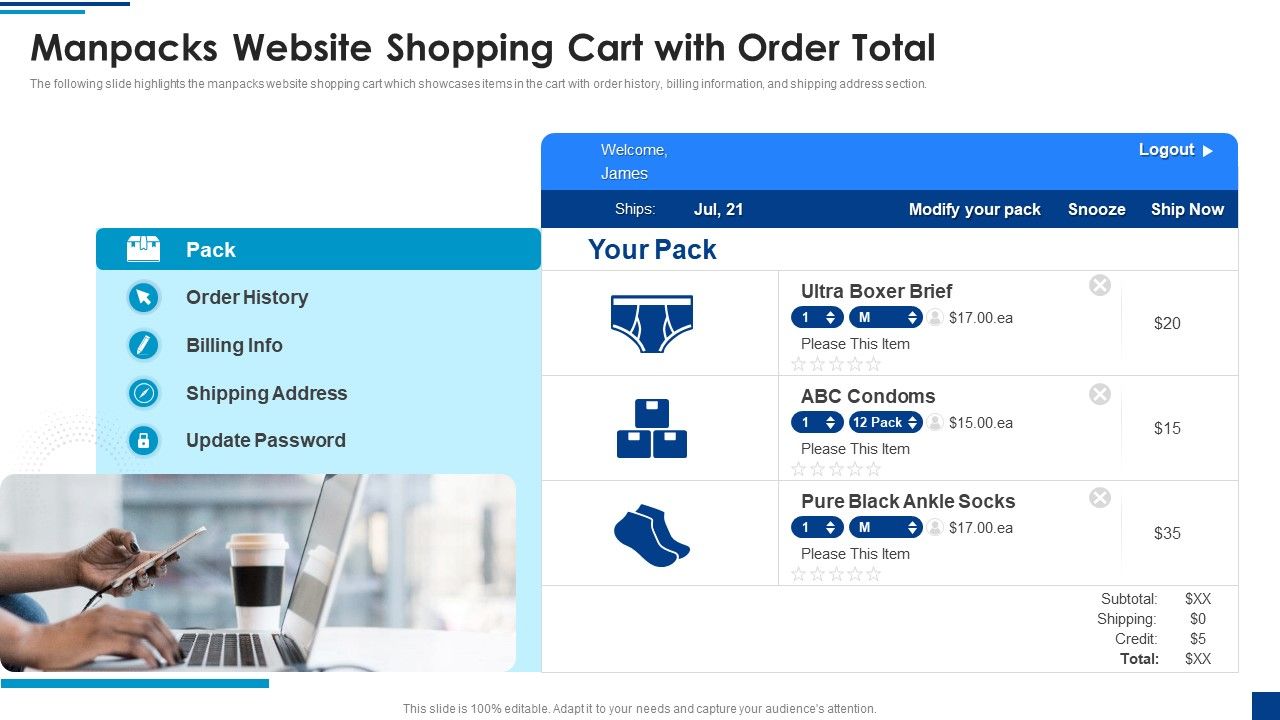 Manpacks_Fundraising_Elevator_Pitch_Deck_Manpacks_Website_Shopping_Cart_With_Order_Total_Template_PDF_Slide_1.jpg