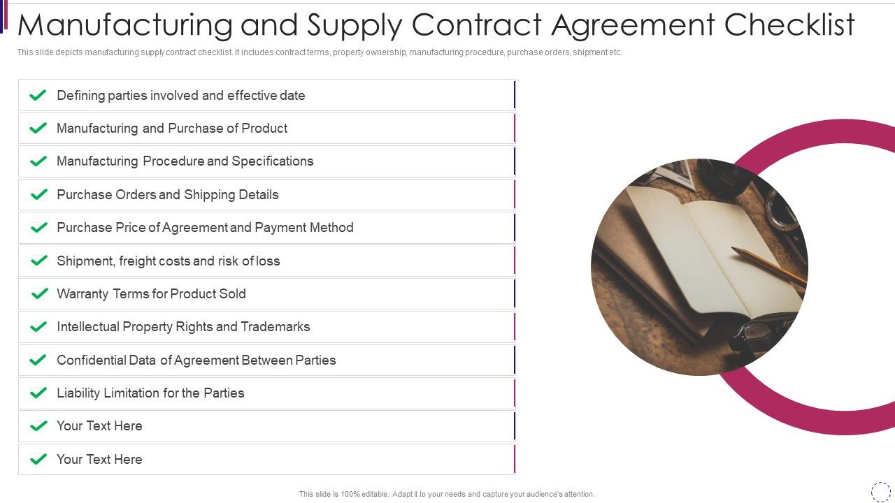 Manufacturing_And_Supply_Contract_Agreement_Checklist_Topics_PDF_Slide_1.jpg
