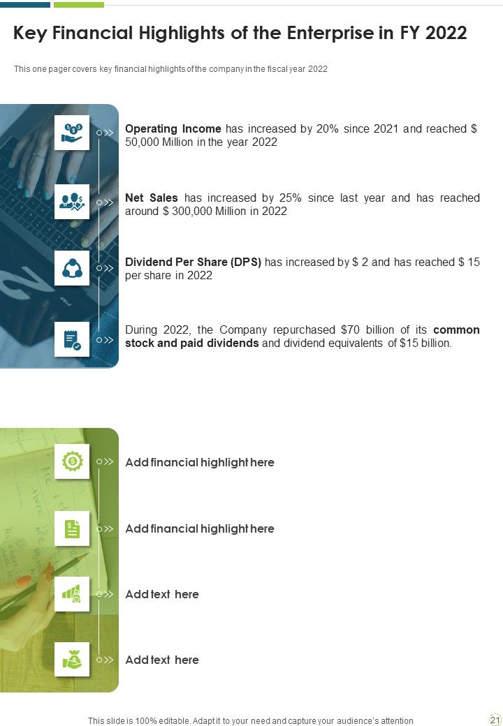 Manufacturing Enterprise Risk Management Yearly Report One Pager Documents