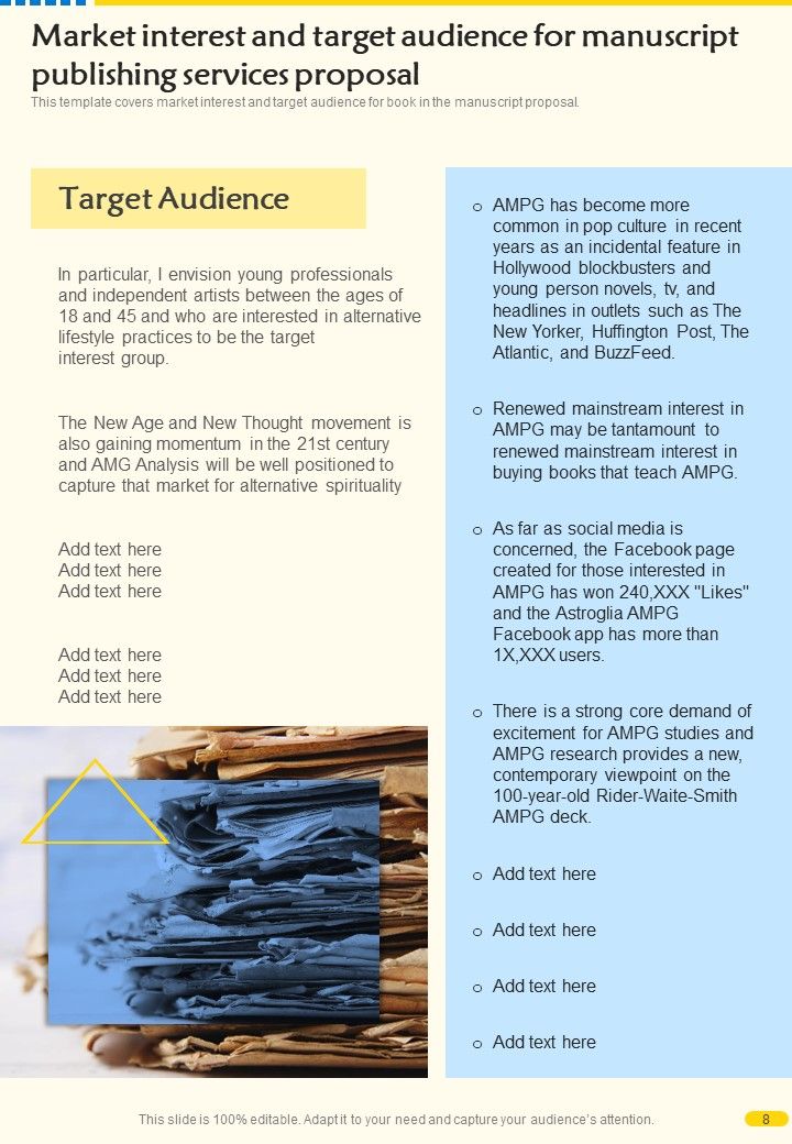 Manuscript Publishing Services Proposal Example Document Report Doc Pdf Ppt