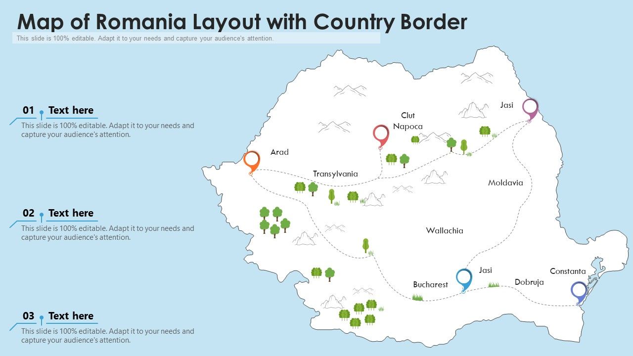 Map_Of_Romania_Layout_With_Country_Border_Ppt_PowerPoint_Presentation_File_Display_PDF_Slide_1.jpg