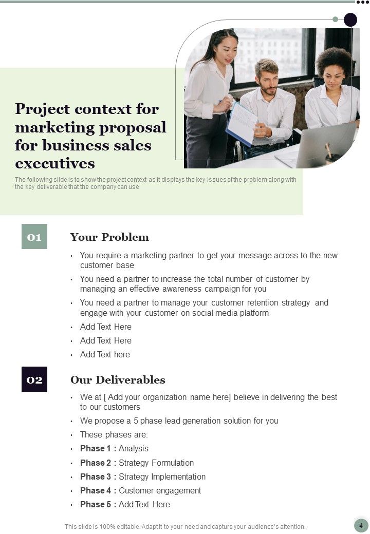 Marketing Proposal For Business Sales Executives Example Document Report Doc Pdf Ppt