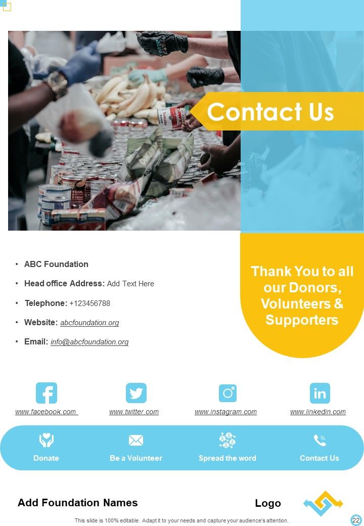 Mass Donation Yearly Report Presentation One Pager Documents