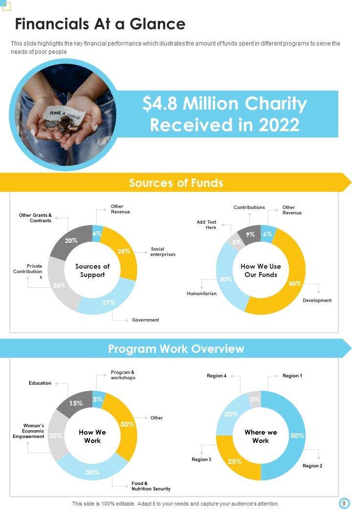 Mass Donation Yearly Report Presentation One Pager Documents