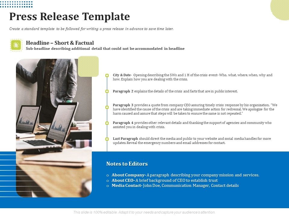Means_Of_Communication_During_Disaster_Management_Press_Release_Template_Ppt_Model_Styles_PDF_Slide_1.jpg