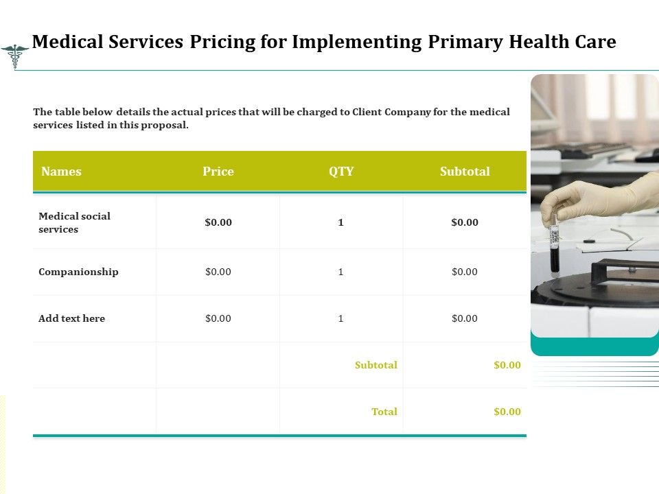 Medical_Services_Pricing_For_Implementing_Primary_Health_Care_Ppt_Layout_PDF_Slide_1.jpg