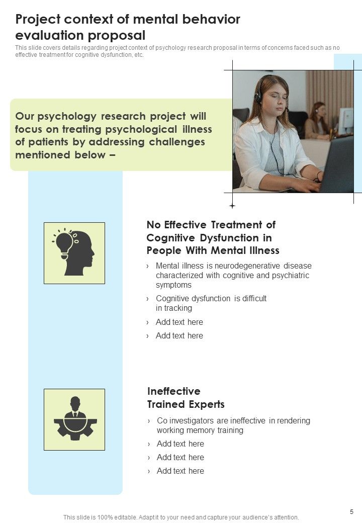 Mental Behavior Evaluation Proposal Example Document Report Doc Pdf Ppt