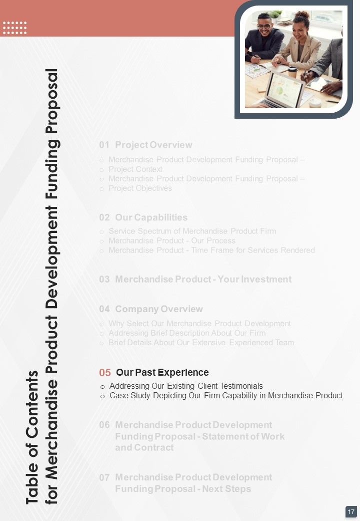 Merchandise Product Development Funding Proposal Example Document Report Doc Pdf Ppt