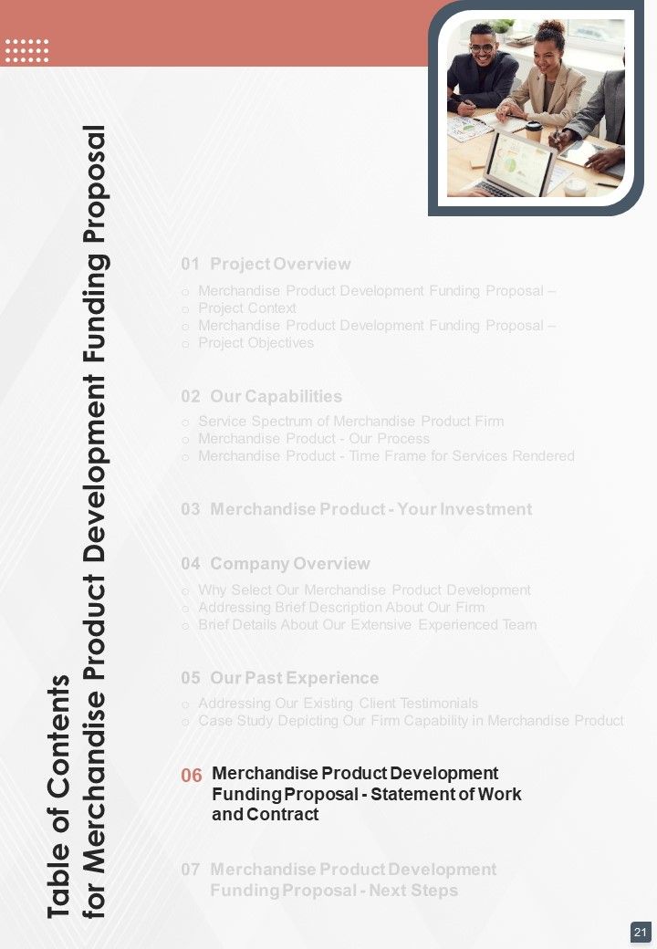 Merchandise Product Development Funding Proposal Example Document Report Doc Pdf Ppt