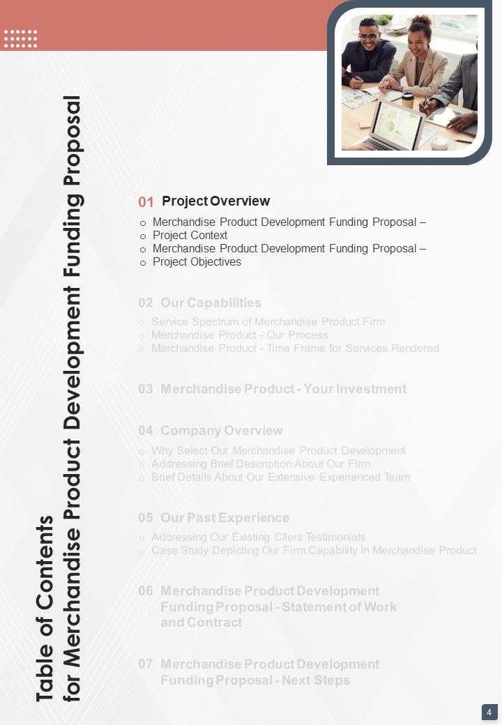 Merchandise Product Development Funding Proposal Example Document Report Doc Pdf Ppt