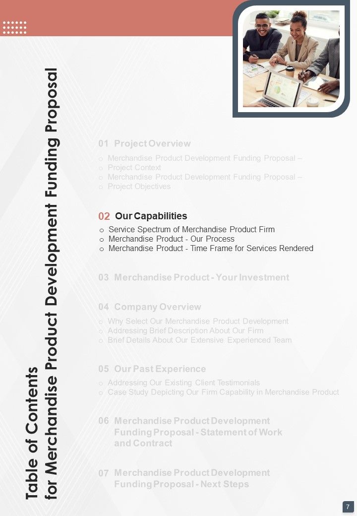 Merchandise Product Development Funding Proposal Example Document Report Doc Pdf Ppt