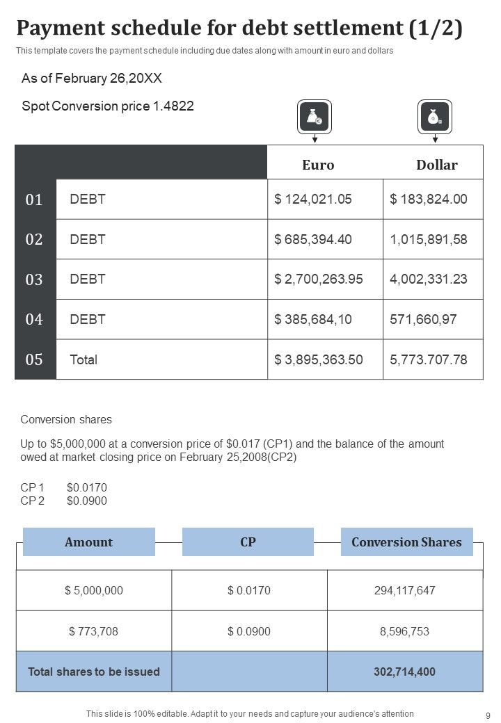Moneylenders To Consider Loan Settlement Example Document Report Doc Pdf Ppt