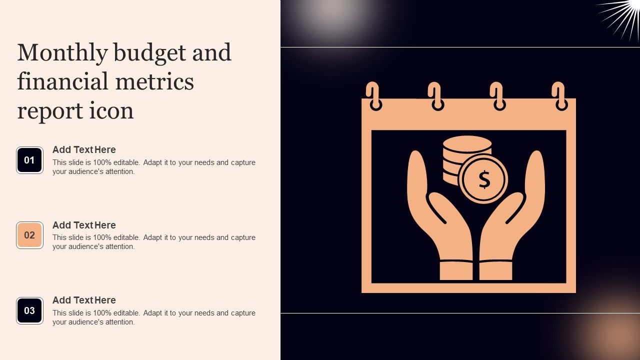 Monthly_Budget_And_Financial_Metrics_Report_Icon_Brochure_PDF_Slide_1.jpg