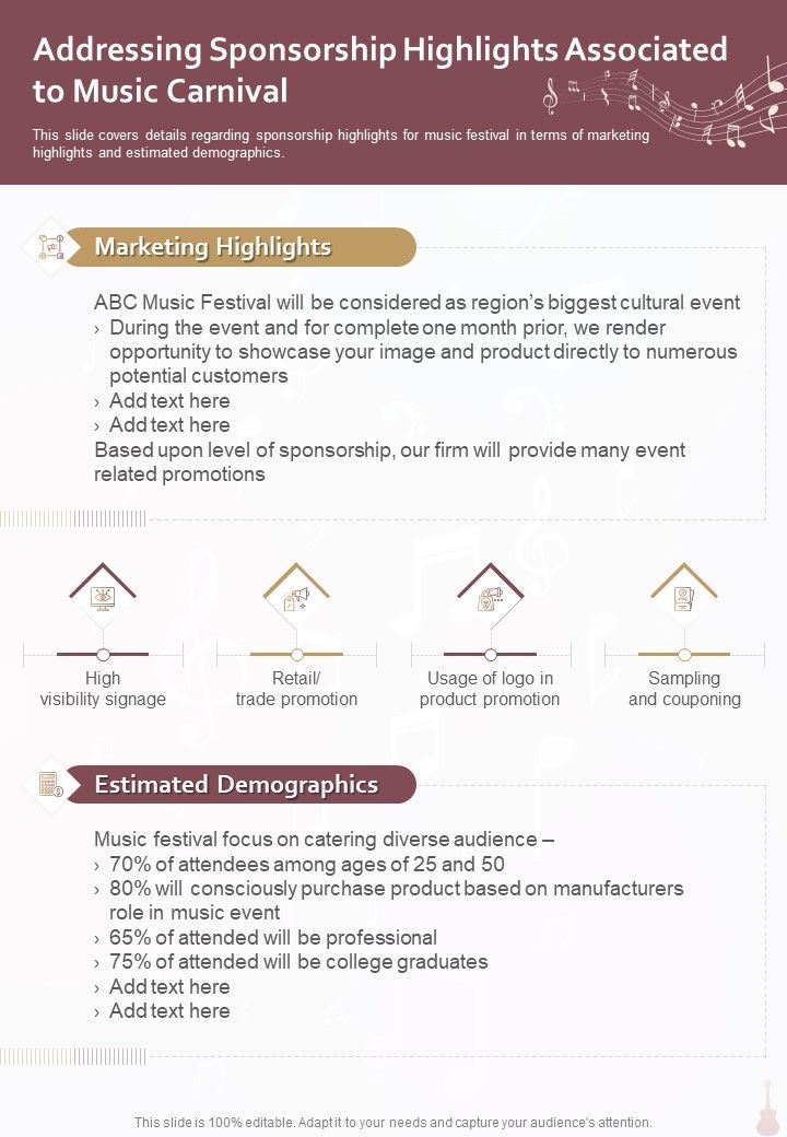 Music Carnival Financing Proposal Template Example Document Report Doc Pdf Ppt