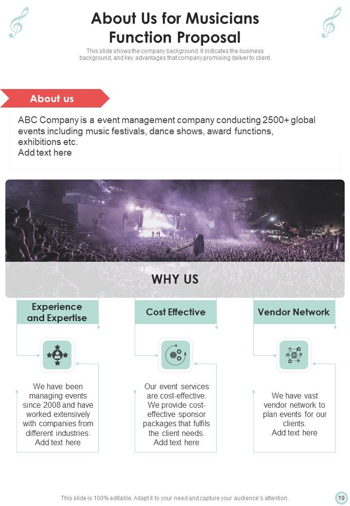 Musicians Function Proposal Example Document Report Doc Pdf Ppt