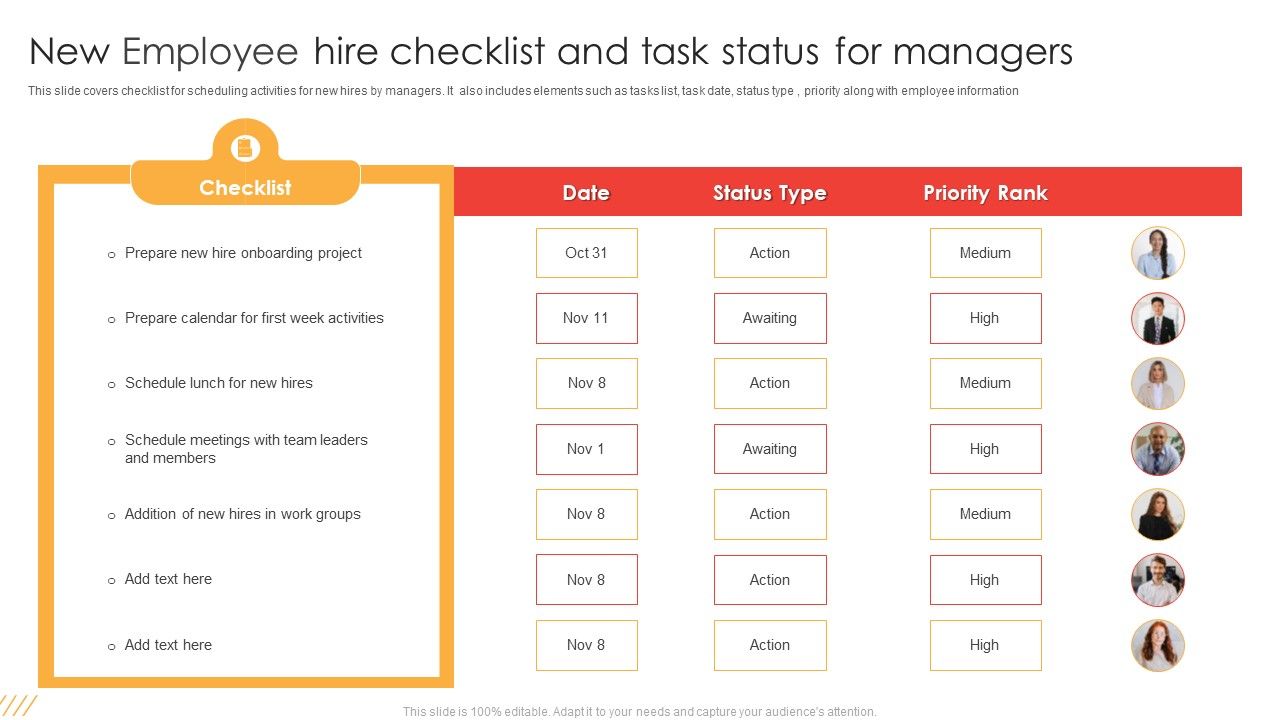New_Employee_Hire_Checklist_And_Task_Status_For_Managers_Ppt_Slides_Graphics_Design_PDF_Slide_1.jpg
