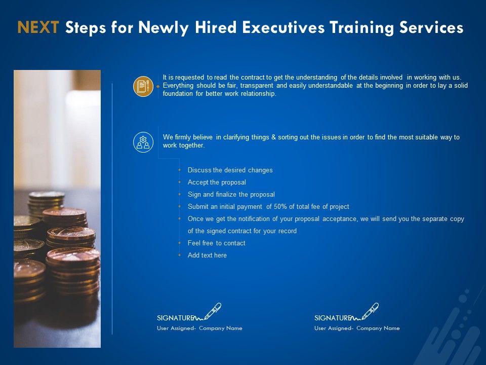 New_Employee_Onboard_Next_Steps_For_Newly_Hired_Executives_Training_Services_Ppt_Summary_Objects_PDF_Slide_1.jpg