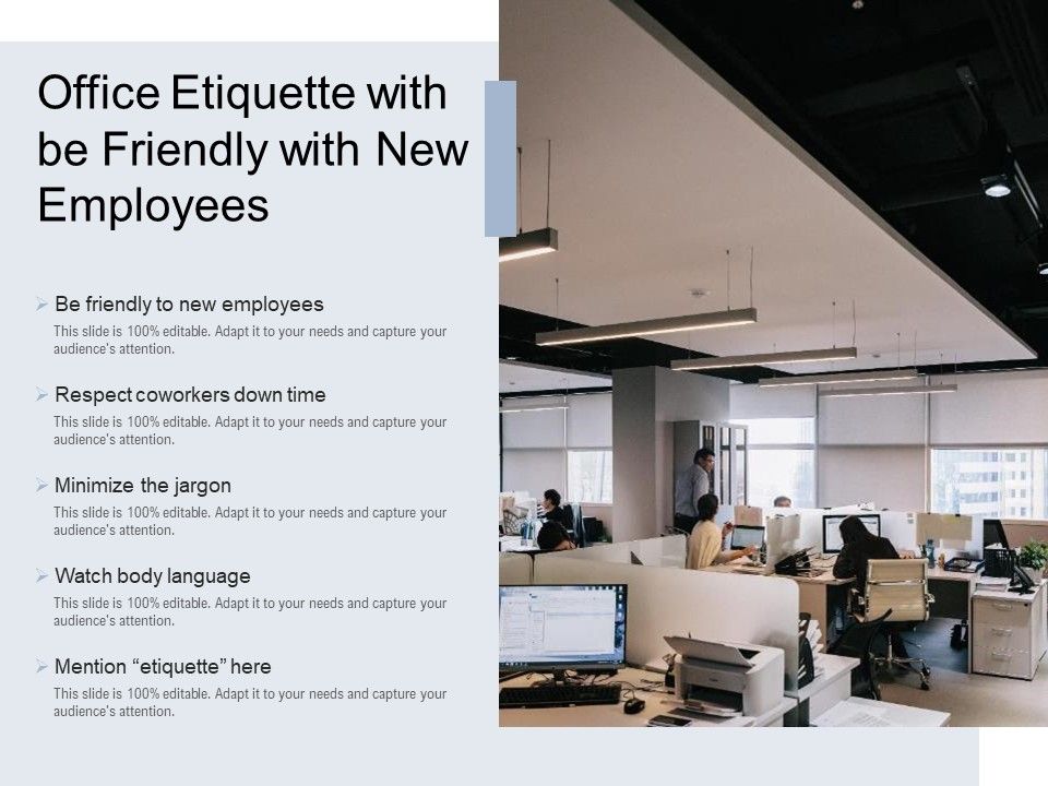Office_Etiquette_With_Be_Friendly_With_New_Employees_Ppt_PowerPoint_Presentation_File_Skills_PDF_Slide_1.jpg