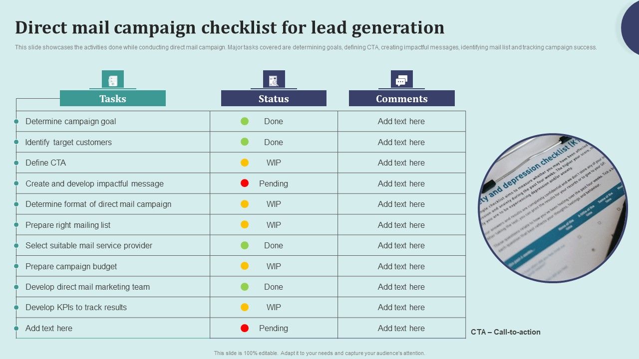 Offline_Marketing_Techniques_To_Elevate_Brand_Visibility_Direct_Mail_Campaign_Checklist_Summary_PDF_Slide_1.jpg