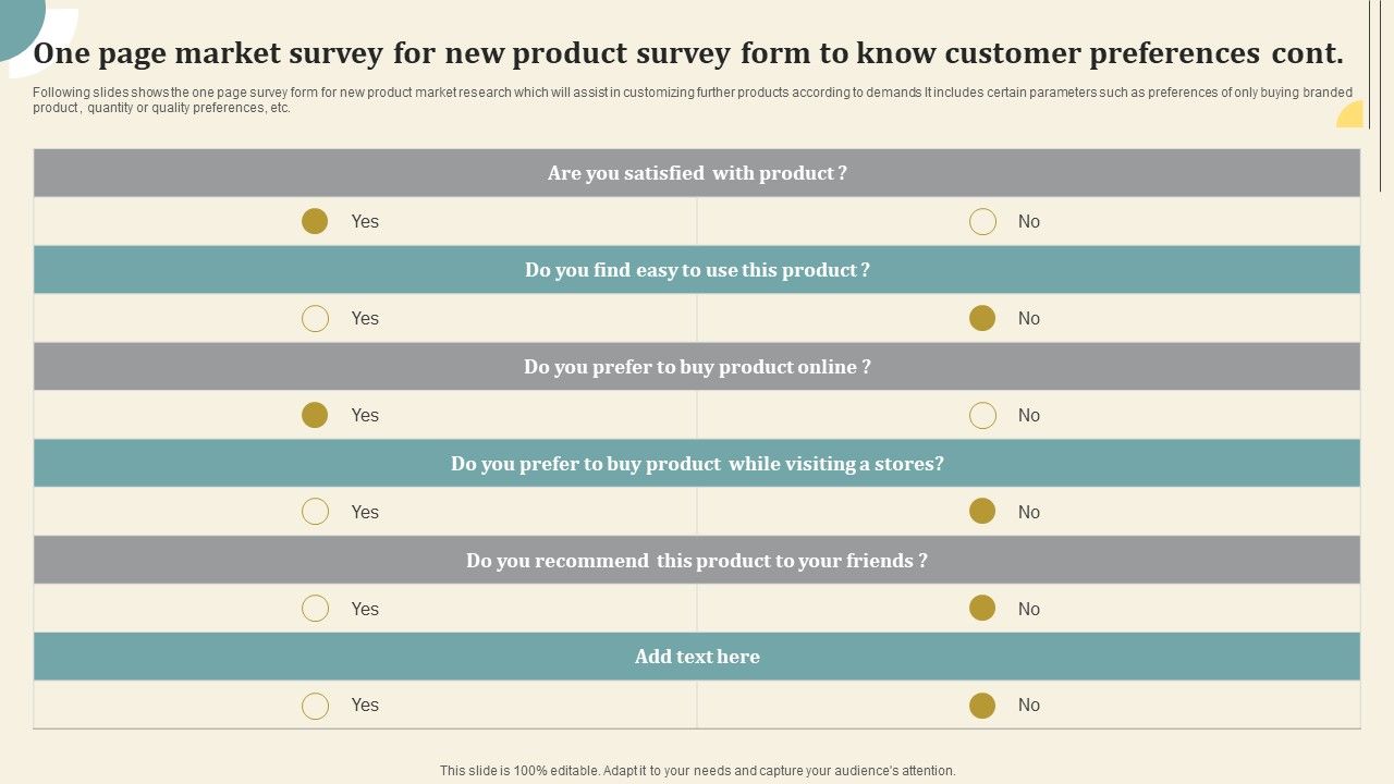 One_Page_Market_Survey_For_New_Product_Survey_Form_To_Know_Customer_Preferences_Cont_Survey_SS_Slide_1.jpg