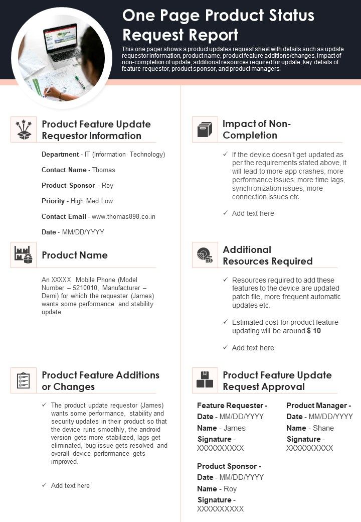 One_Page_Product_Status_Request_Report_PDF_Document_PPT_Template_Slide_1.jpg