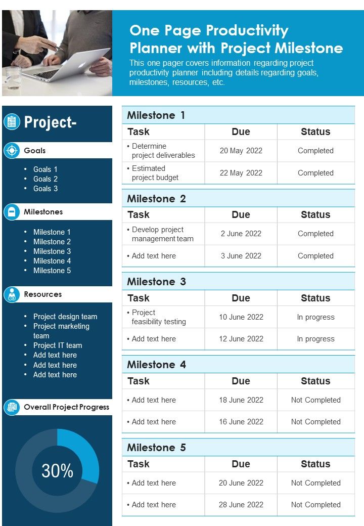 One_Page_Productivity_Planner_With_Project_Milestone_PDF_Document_PPT_Template_Slide_1.jpg