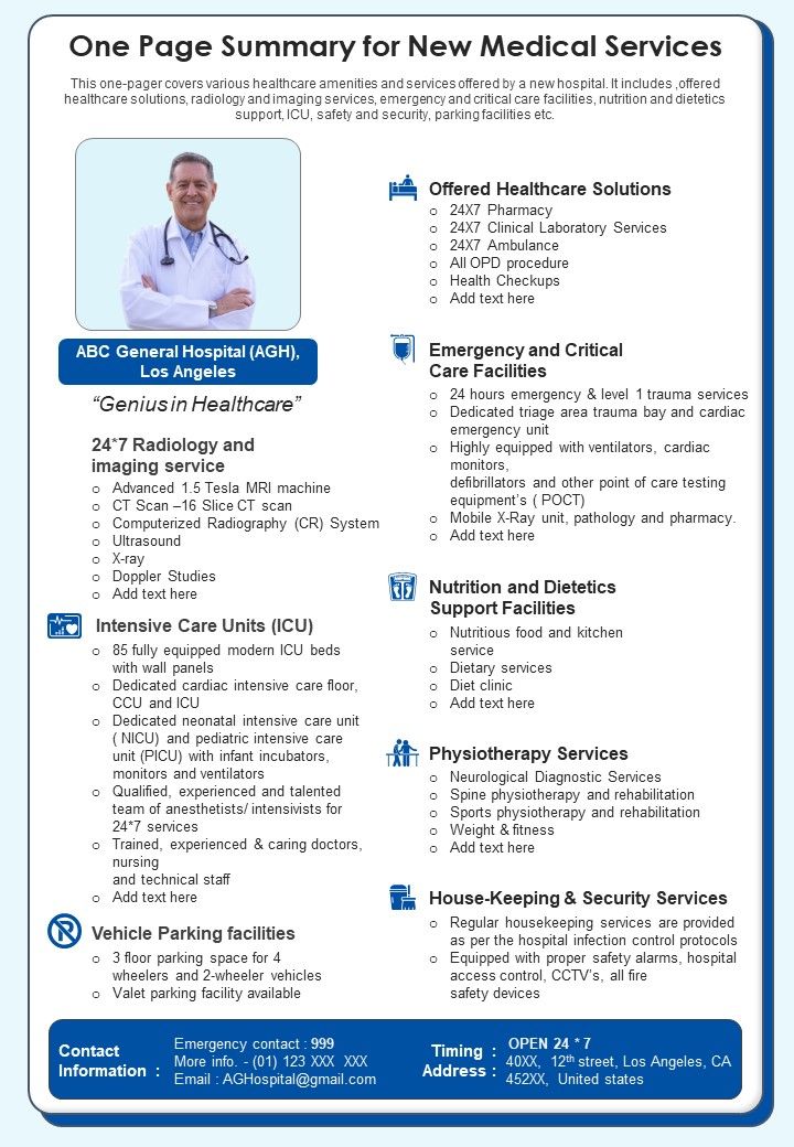 One_Page_Summary_For_New_Medical_Services_PDF_Document_PPT_Template_Slide_1.jpg