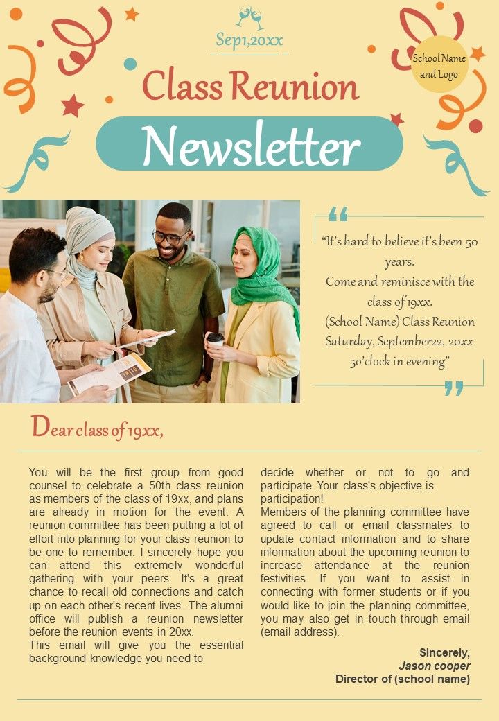 One_Pager_Newsletter_For_Alumni_Gathering_PDF_Document_PPT_Template_Slide_1.jpg
