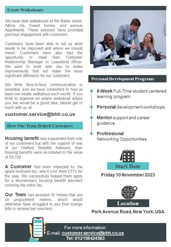 One Pager Organisation Newsletter For Client PDF Document PPT Template