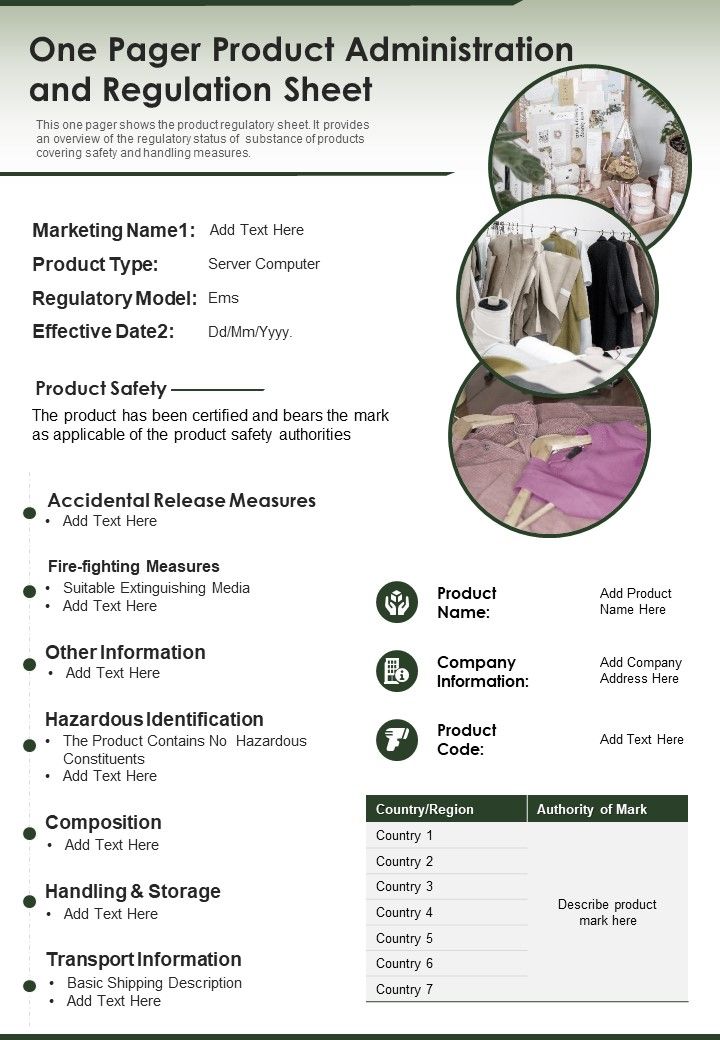 One_Pager_Product_Administration_And_Regulation_Sheet_PDF_Document_PPT_Template_Slide_1.jpg