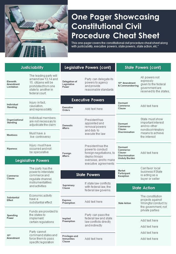 One_Pager_Showcasing_Constitutional_Civil_Procedure_Cheat_Sheet_PDF_Document_PPT_Template_Slide_1.jpg