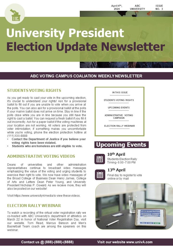 One_Pager_University_President_Election_Update_Newsletter_PDF_Document_PPT_Template_Slide_1.jpg