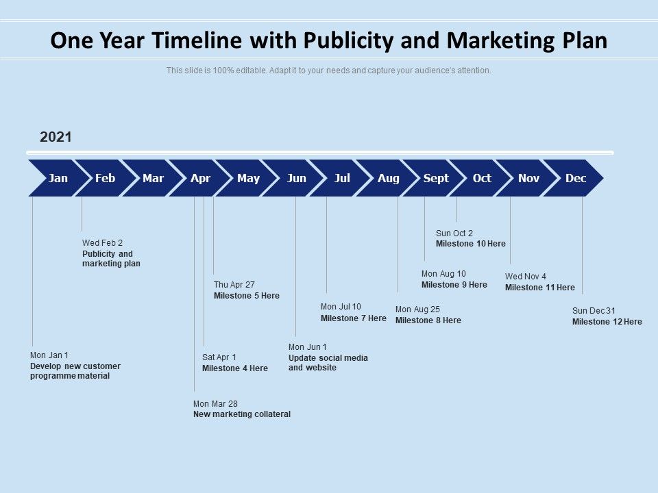 One_Year_Timeline_With_Publicity_And_Marketing_Plan_Ppt_PowerPoint_Presentation_File_Background_Designs_PDF_Slide_1.jpg