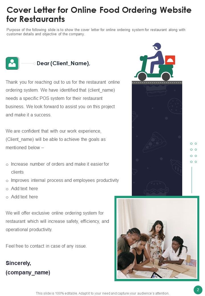 Online Food Ordering Website Project Proposal For Restaurants Example Document Report Doc Pdf Ppt