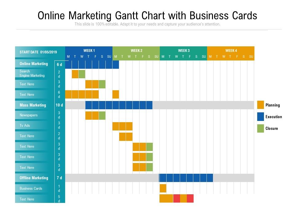 Online_Marketing_Gantt_Chart_With_Business_Cards_Ppt_PowerPoint_Presentation_File_Example_PDF_Slide_1.jpg