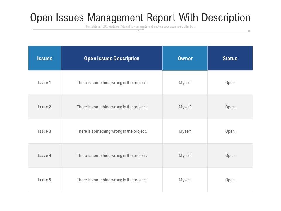 Open_Issues_Management_Report_With_Description_Ppt_PowerPoint_Presentation_File_Graphics_Pictures_PDF_Slide_1.jpg