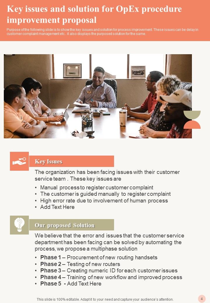 Opex Procedure Improvement Proposal Example Document Report Doc Pdf Ppt Example Document Report Doc Pdf Ppt
