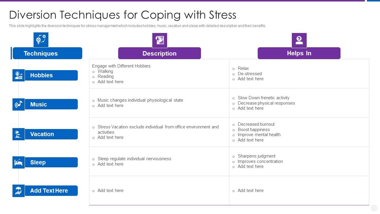 Organization_Stress_Administration_Practices_Diversion_Techniques_For_Coping_With_Stress_Pictures_PDF_Slide_1.jpg