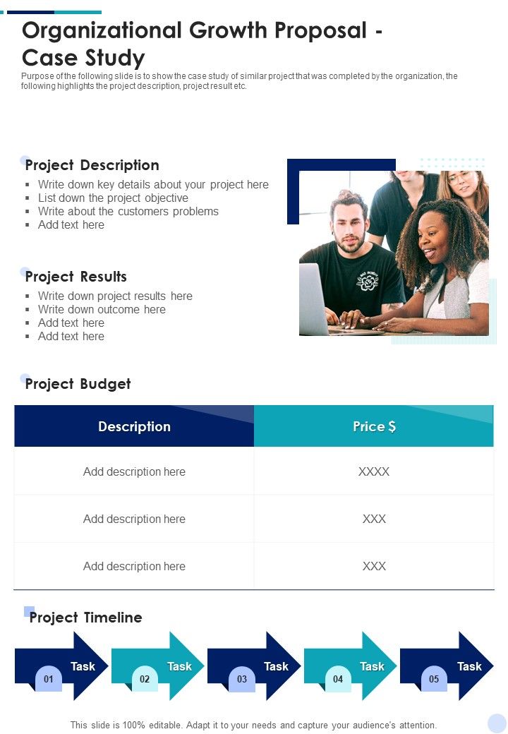 Organizational Growth Proposal Case Study One Pager Sample Example Document Slide01
