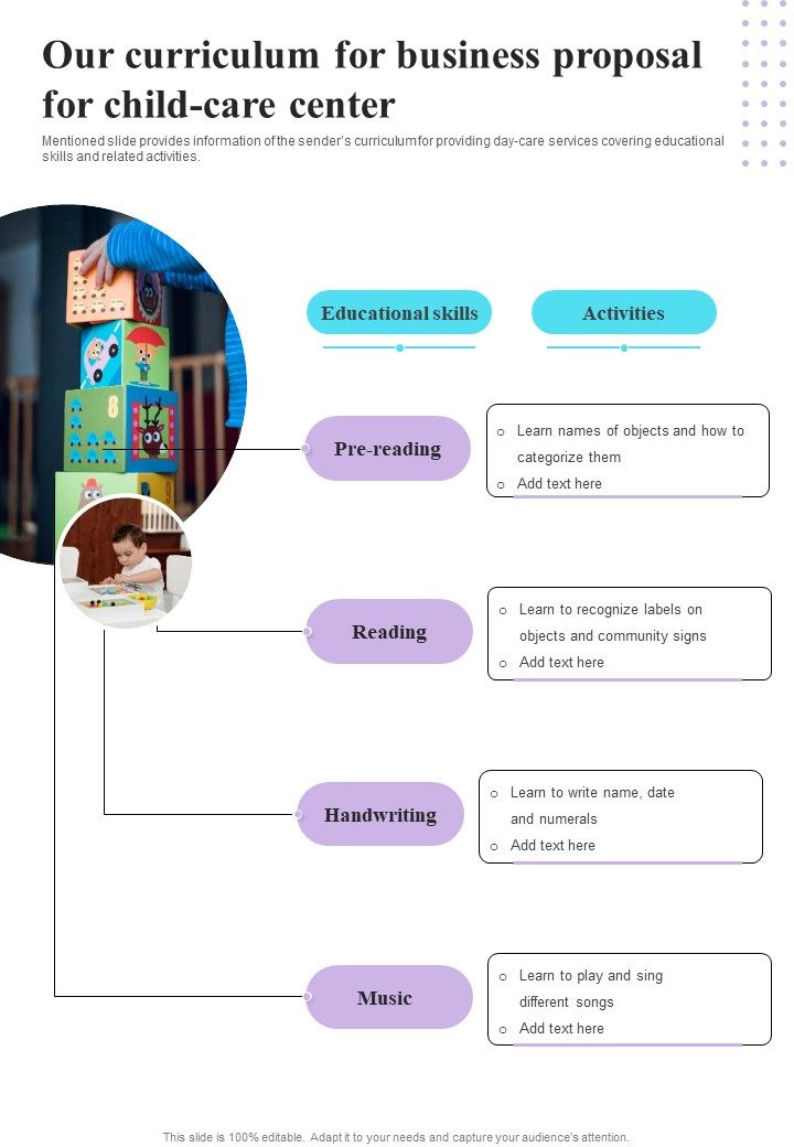 Our_Curriculum_For_Business_Proposal_For_Child_Care_Center_One_Pager_Sample_Example_Document_Slide_1.jpg